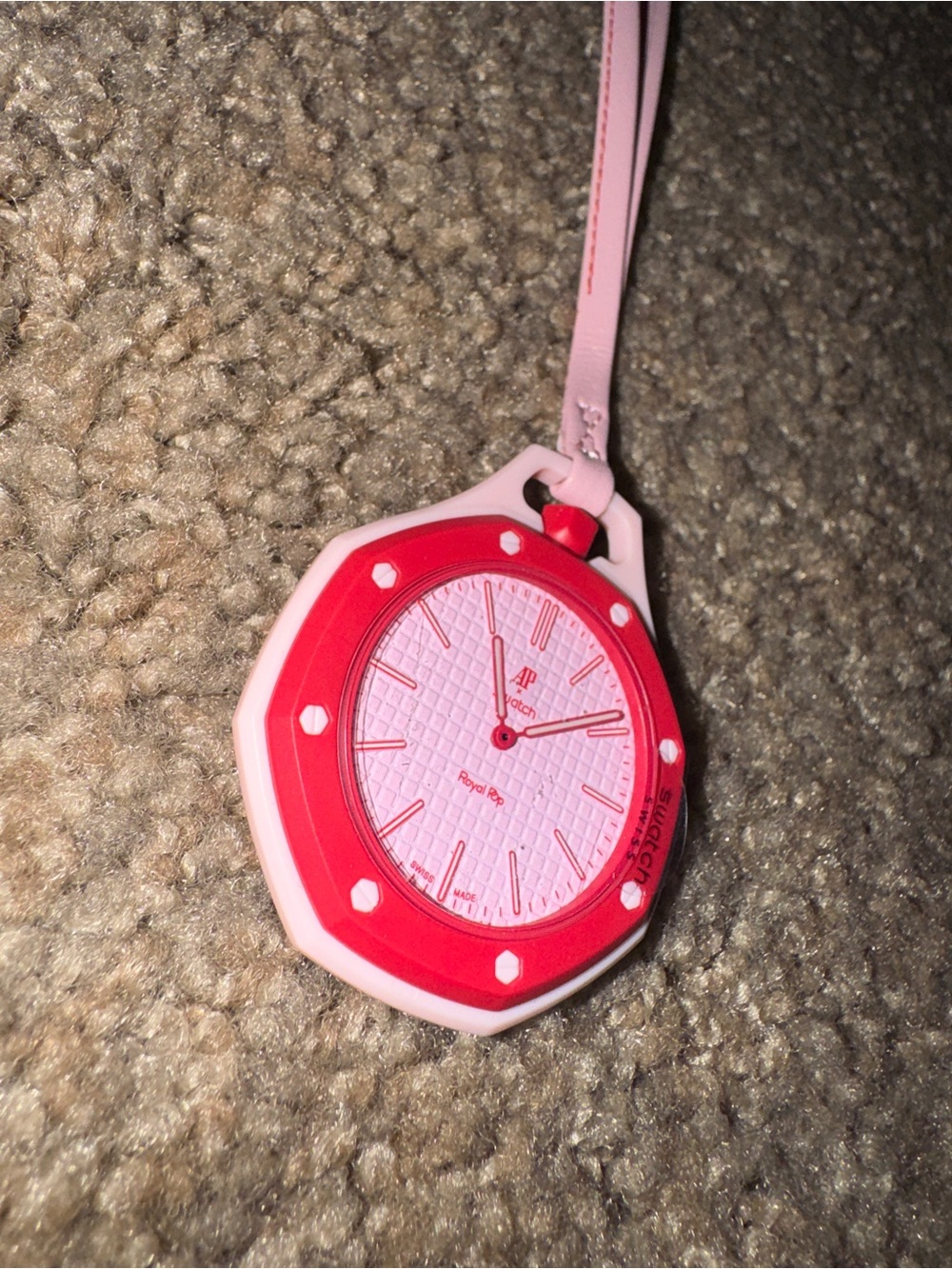 Ap x Swatch Otto rose wrist mod included